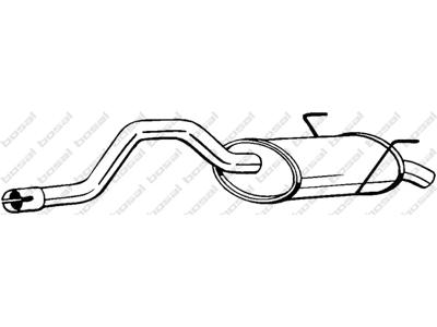 Rear Muffler, See accessories list for additionally required parts:  