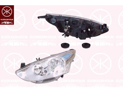 Headlight, Left, Illuminance [lx]: 12.5, H7, H15, with motor for headlamp levelling