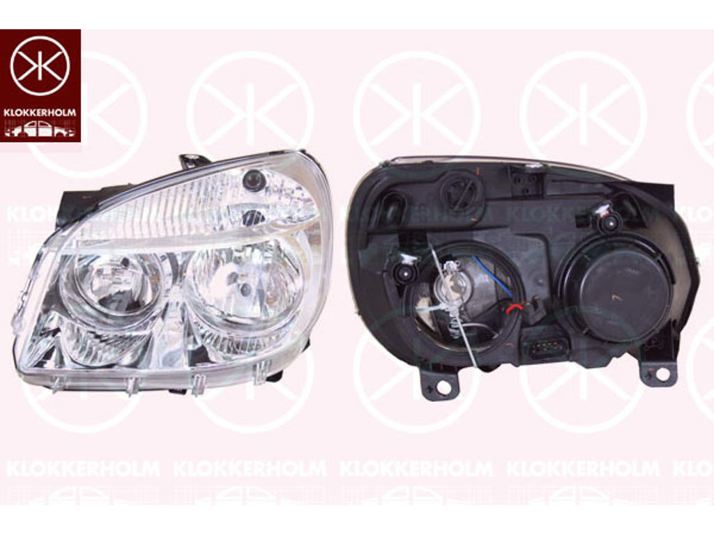 Headlight, H7/H1, with motor for headlamp levelling, Right, Illuminance [lx]: 25