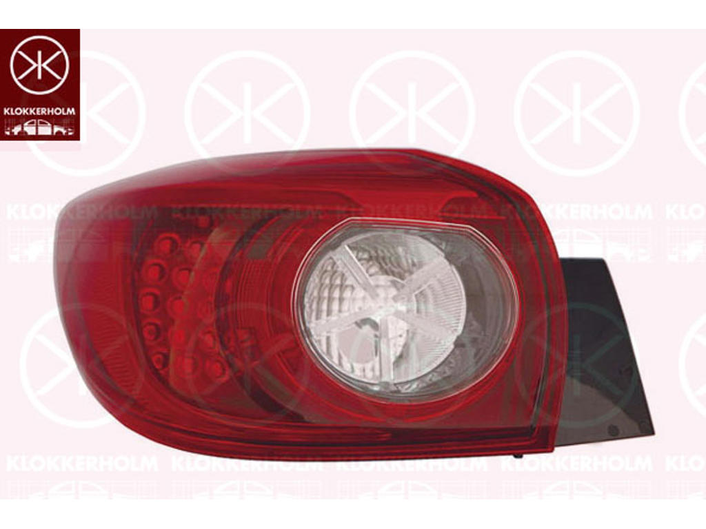 Kombinationsbackljus, 5-drs, Höger, ytterdel, LED, WY21W, utan lamphållare