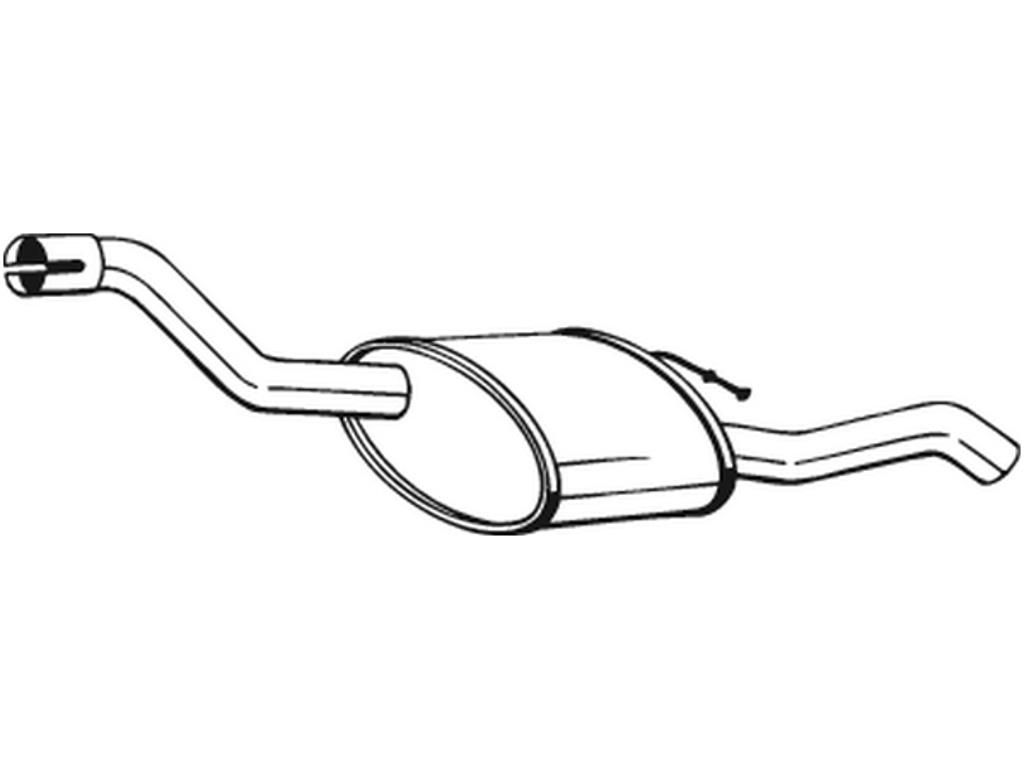 Rear Muffler, See accessories list for additionally required parts:  