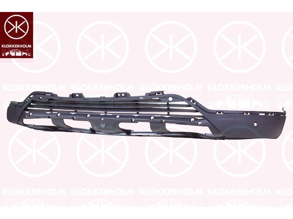 Stötfångare, Fram, blank, med hål för parkeringshjälp, Fordonsutrustningslinje/-variant: facelift