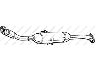 Catalytic Converter, with mounting parts, Euro 4