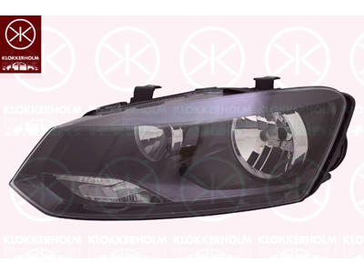 Headlight, Illuminance [lx]: 17.5, Trim Level: Trendline, Left, H7/H7, with motor for headlamp levelling, Housing Colour: black