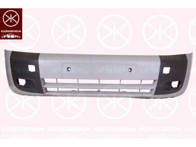 Bumper, w/primer, Front, with hole(s) for fog lights