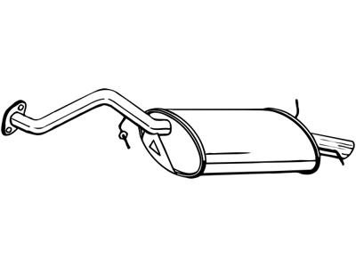 Rear Muffler, See accessories list for additionally required parts:  