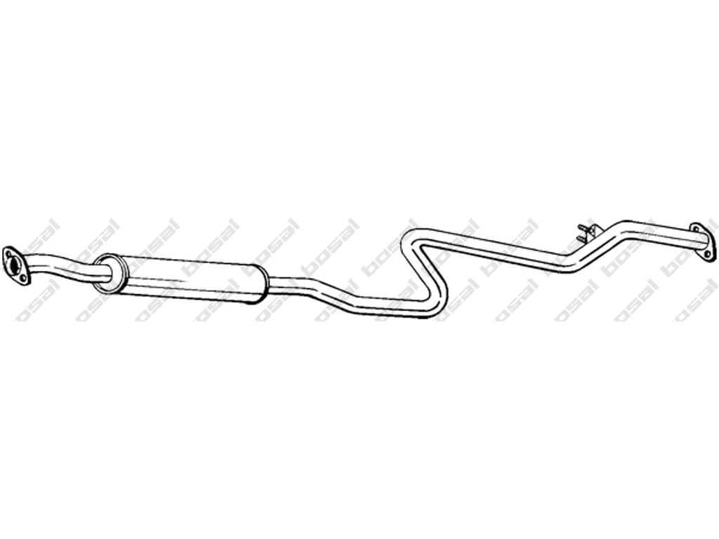 Centre Muffler, See accessories list for additionally required parts:  