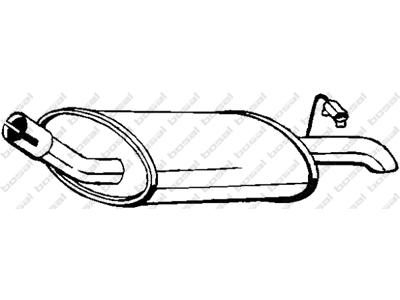 Rear Muffler, See accessories list for additionally required parts:  