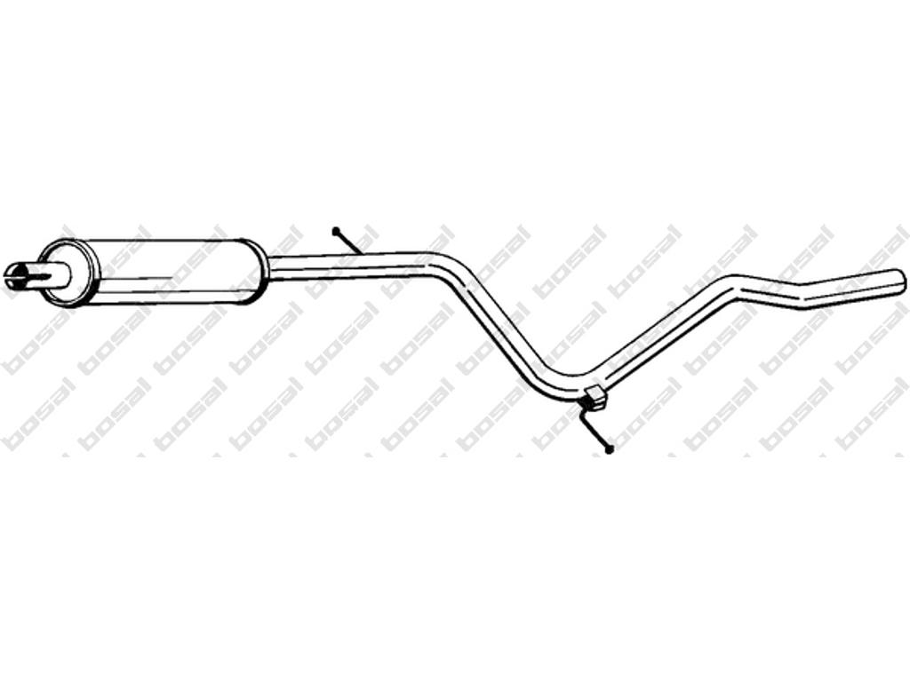 Centre Muffler, See accessories list for additionally required parts:  