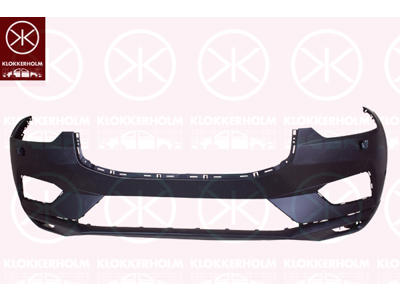 Bumper, w/primer, Front, with hole(s) for park distance control, with hole(s) for washer nozzle