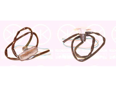 Blikac, s držákem žárovky, bílá, oboustranná