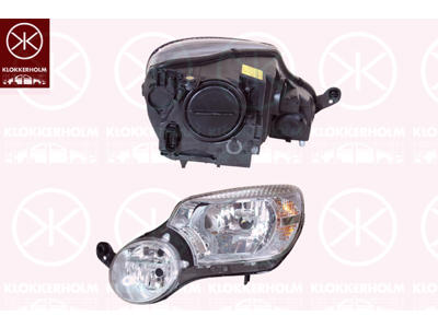 Headlight, Left, H7/H4, with motor for headlamp levelling