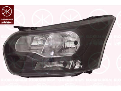 Headlight, Left, H7, H15, with daytime running light, Housing Colour: black, with motor for headlamp levelling