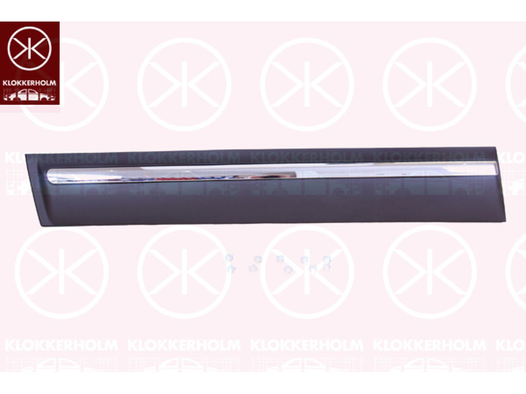 Облицовка / защитная накладка, дверь, спереди слева, чaрный, с декоративной накладкой, хром