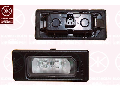 Licence Plate Light, LED, without control unit, with bulb holder
