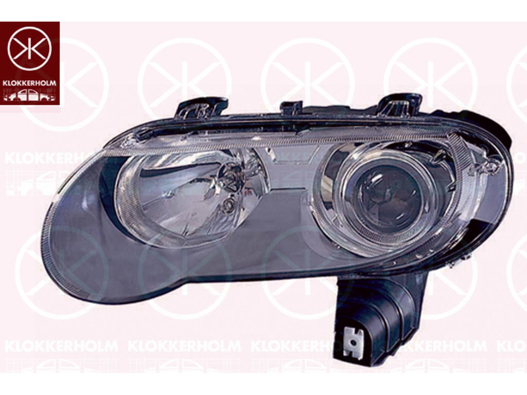 Headlight, with motor for headlamp levelling, Left, H9/H7, Housing Colour: black, Illuminance [lx]: 30