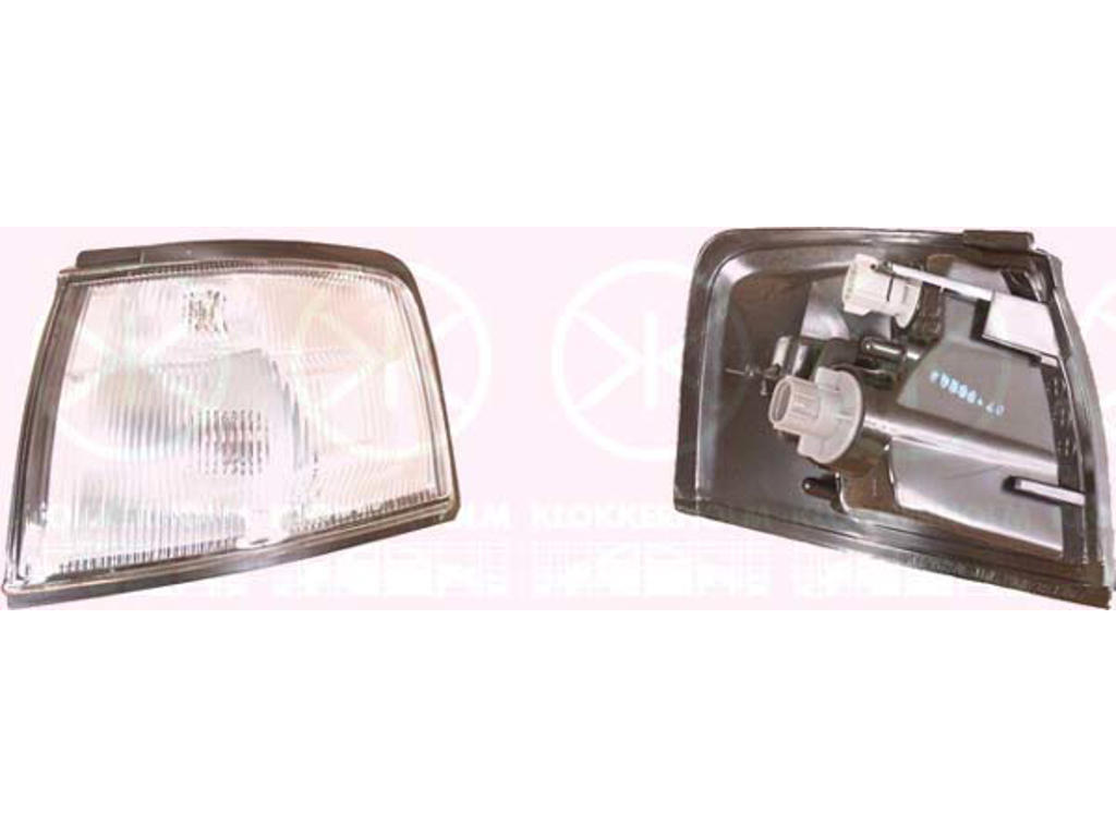Direction Indicator, with bulb holder, white, Left