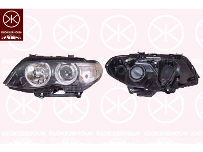 Headlight, H7/H1, with motor for headlamp levelling, Hella, Right, Illuminance [lx]: 20