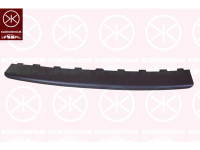 Trim/Protection Strip, bumper, Rear, black, Upper section
