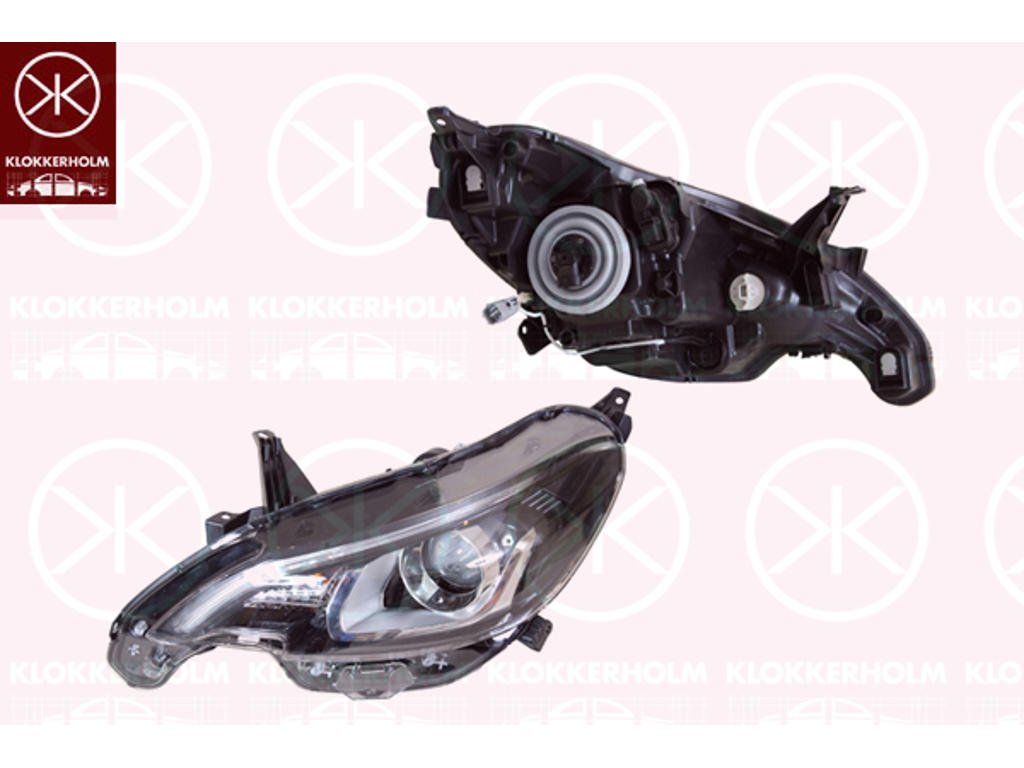 Headlight, Left, HIR2, with motor for headlamp levelling, Valeo