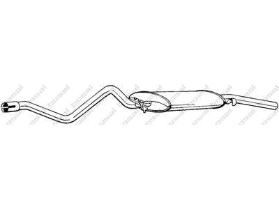 Rear Muffler, See accessories list for additionally required parts:  