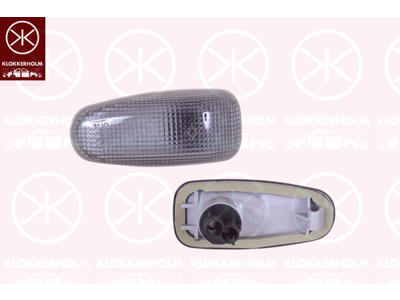 Blinker, sidoinstallation, med lamphållare, rökgrå