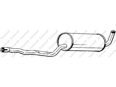 Centre Muffler, See accessories list for additionally required parts:  