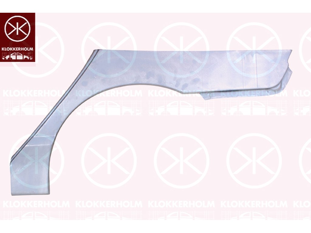 Sdovägg, till höger bak, hjulhuskant, 4-drs, Ekonomiplåt