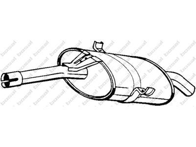 Rear Muffler, See accessories list for additionally required parts:  