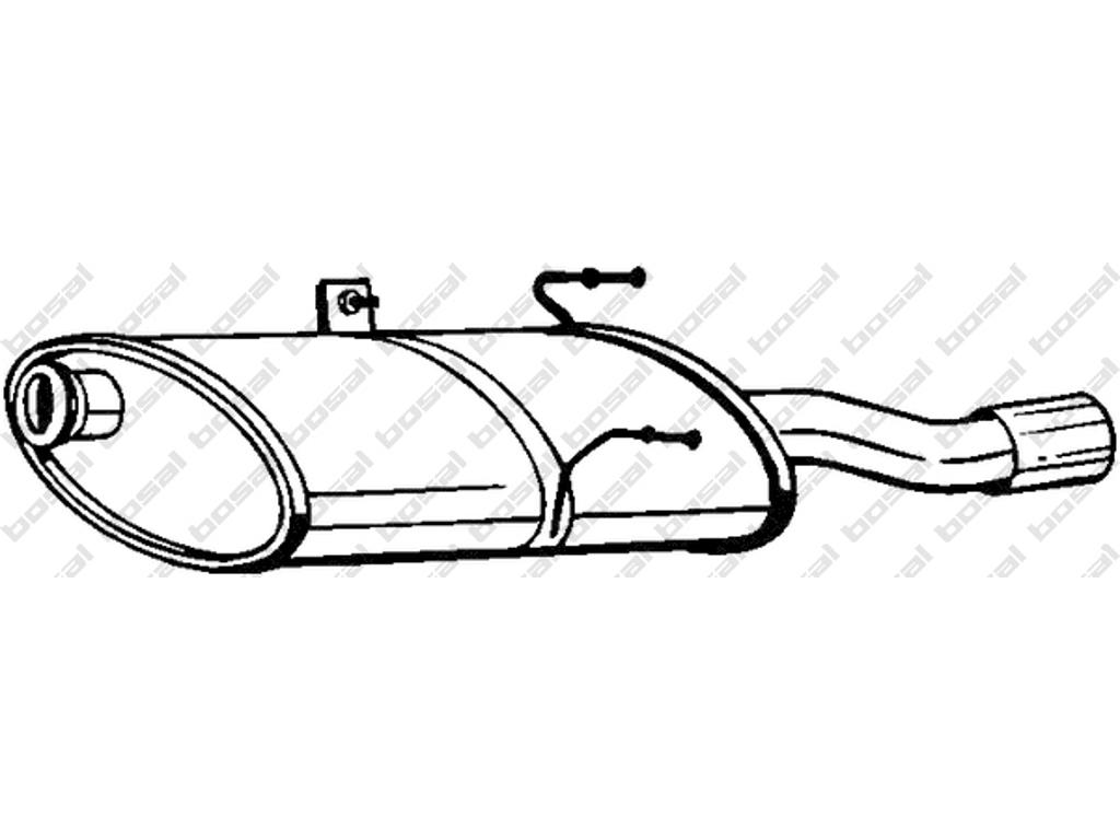 Rear Muffler, See accessories list for additionally required parts:  