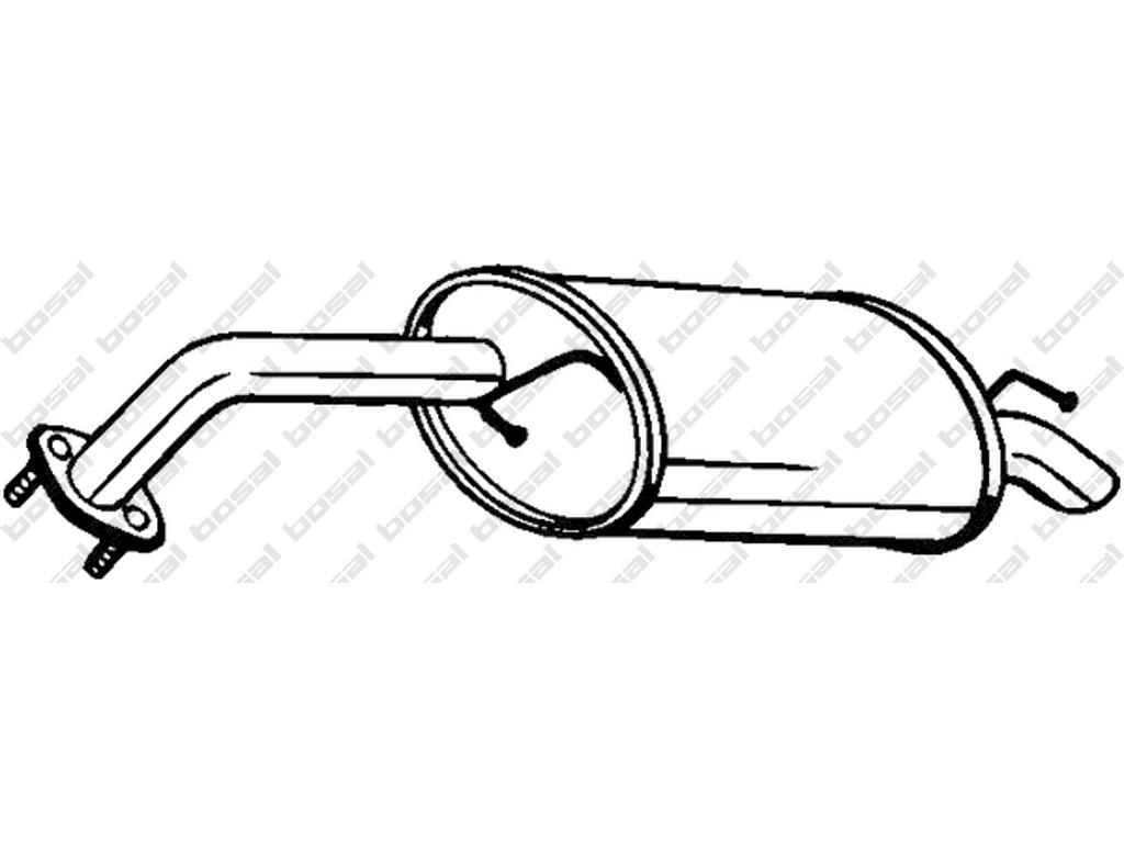 Rear Muffler, See accessories list for additionally required parts:  
