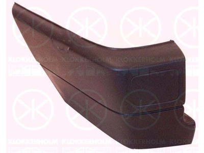 Bumper, black, Left Rear, without hole(s) for fog lights