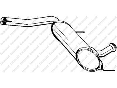 Centre Muffler, See accessories list for additionally required parts:  