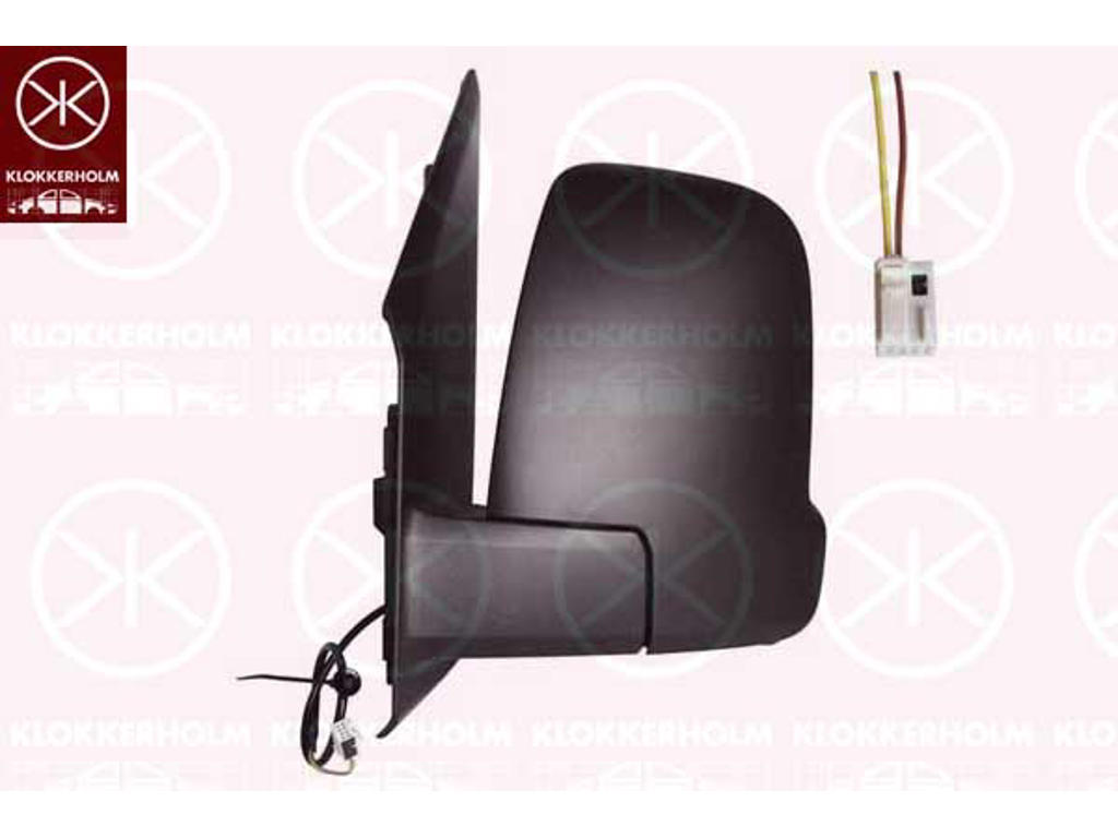 Exterior Mirror, Left, Short mirror arm, for manual mirror adjustment, with indicator, Convex, T15 16W