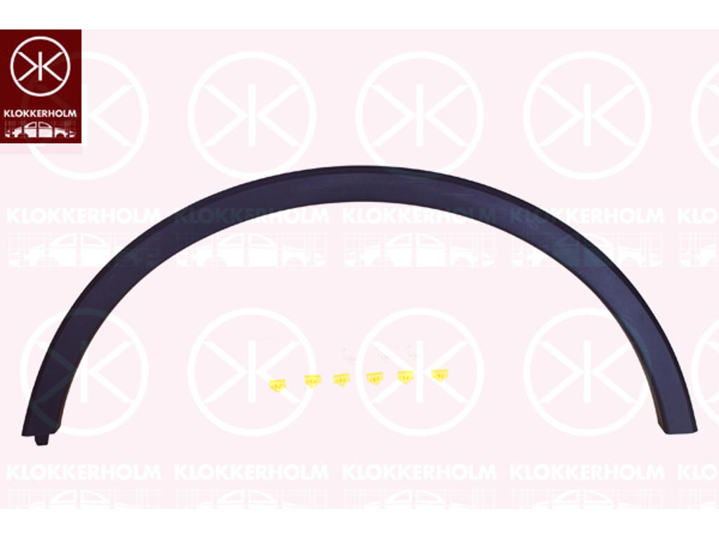 Flaring, wing, Plastic, Left Front, black