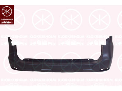 Bumper, Rear, Smooth, black