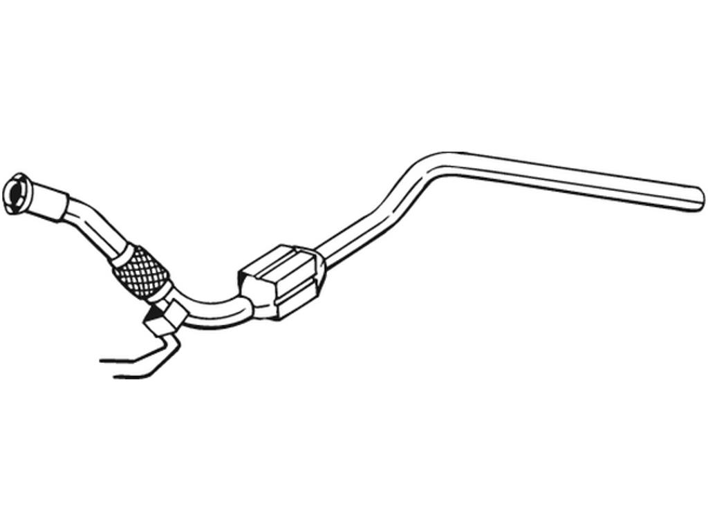 Catalytic Converter, with mounting parts, Emission Standard: Euro 2