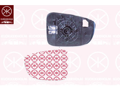 Mirror Glass, exterior mirror, Left, Heatable, OE-type, Aspherical