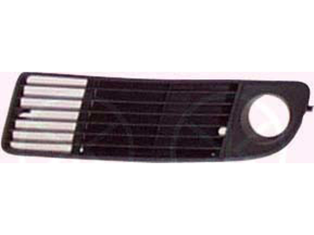 Ventilation Grille, bumper, black, Left Front, with hole(s) for fog lights, without hole(s) for air scoop(s), Outer section