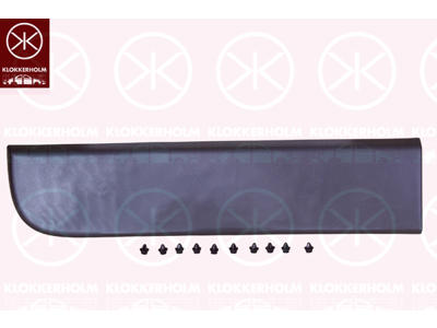 Cover, tailgate, black, Left