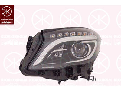 Headlight, Left, Bi-Xenon, with dynamic bending light, D3S (Gas Discharge Lamp), with daytime running light (LED), without control unit for Xenon, AL