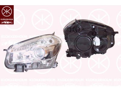 Headlight, H7/H7, with motor for headlamp levelling, Left