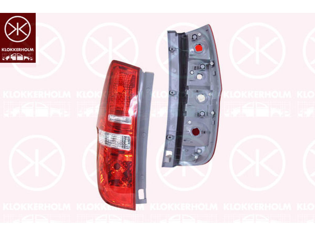 Tail Light Assembly, for vehicles with tailgate, with bulb holder, Left