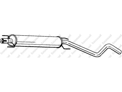 Centre Muffler, See accessories list for additionally required parts:  
