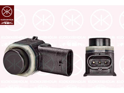 Sensor, parkeringshjälp, Fram, Valeo, lackerbar, Antal stickkontakter: 3, ultraljudsensor