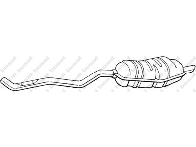 Rear Muffler, See accessories list for additionally required parts:  