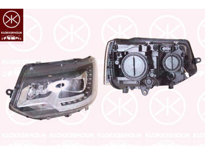 Forlygte, venstre, Bi-Xenon, D3S/H7, med kørelys (LED), uden styreenhed til Xenon, uden indstillingsmotor for LWR, AL