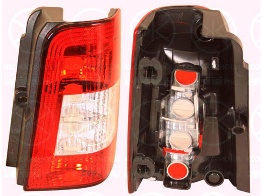 Heckleuchte, für Fahrzeuge mit Hecktüren, ohne Lampenträger, rechts, Blinker-Farbe: glasklar