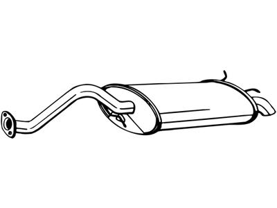 Rear Muffler, See accessories list for additionally required parts:  