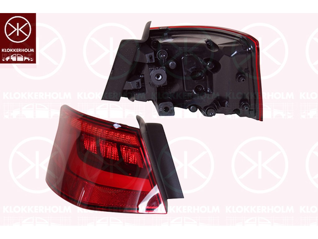 Tail Light Assembly, 3-drs, Right, Outer section, LED, with bulb holder
